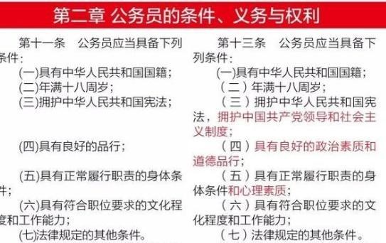 新公务员法新增了3条公务员任职条件 新公务员法新增了3条公务员任职条件